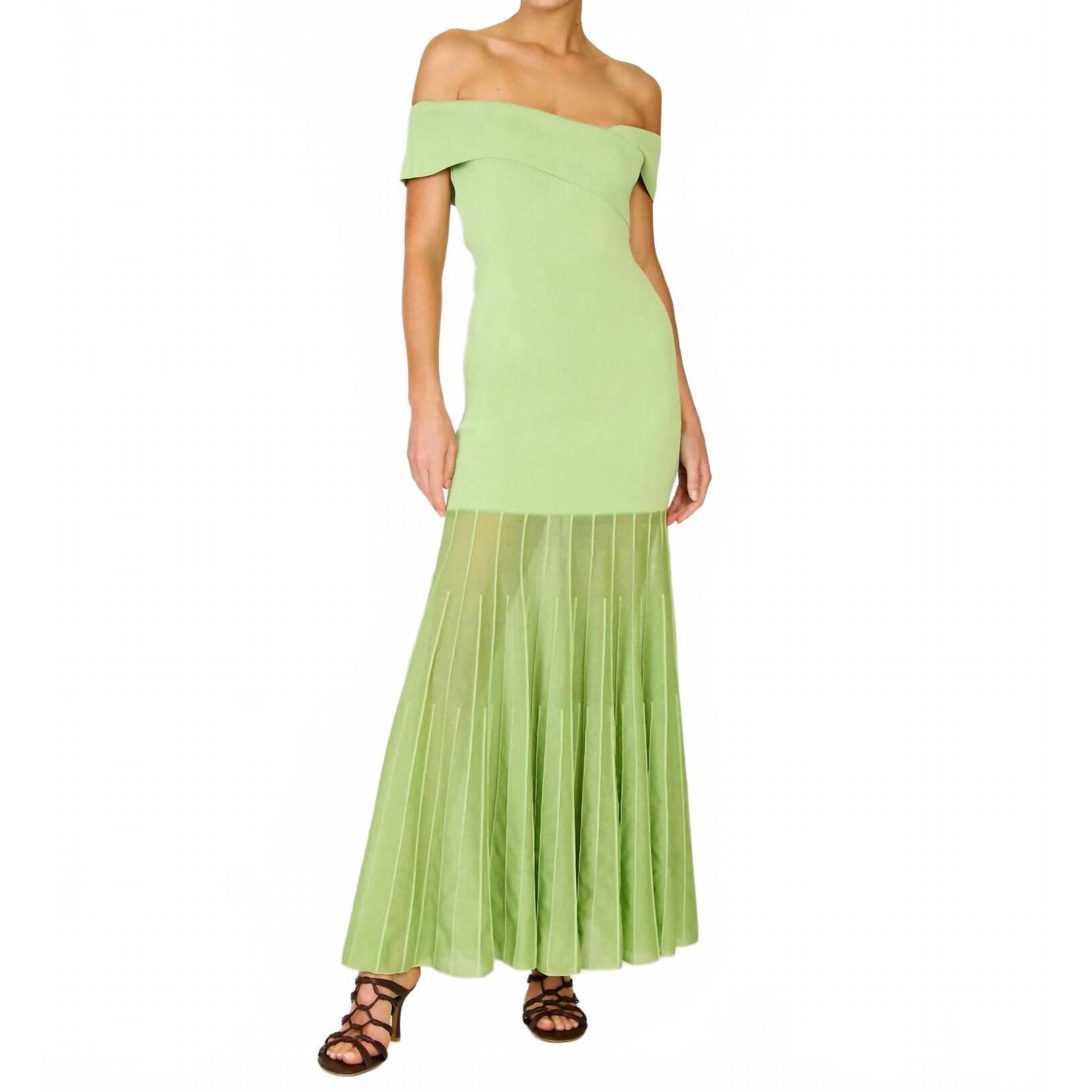 New Line And Dot Rowan Sweater Maxi Dress In Green